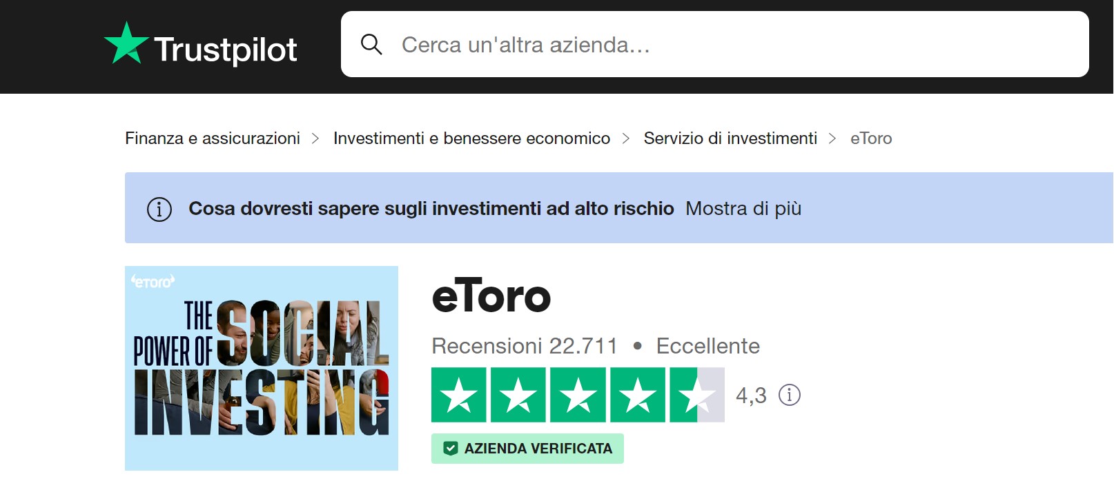 Trading online eToro recensioni