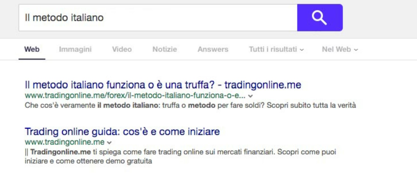 Metodo Italiano Yahoo